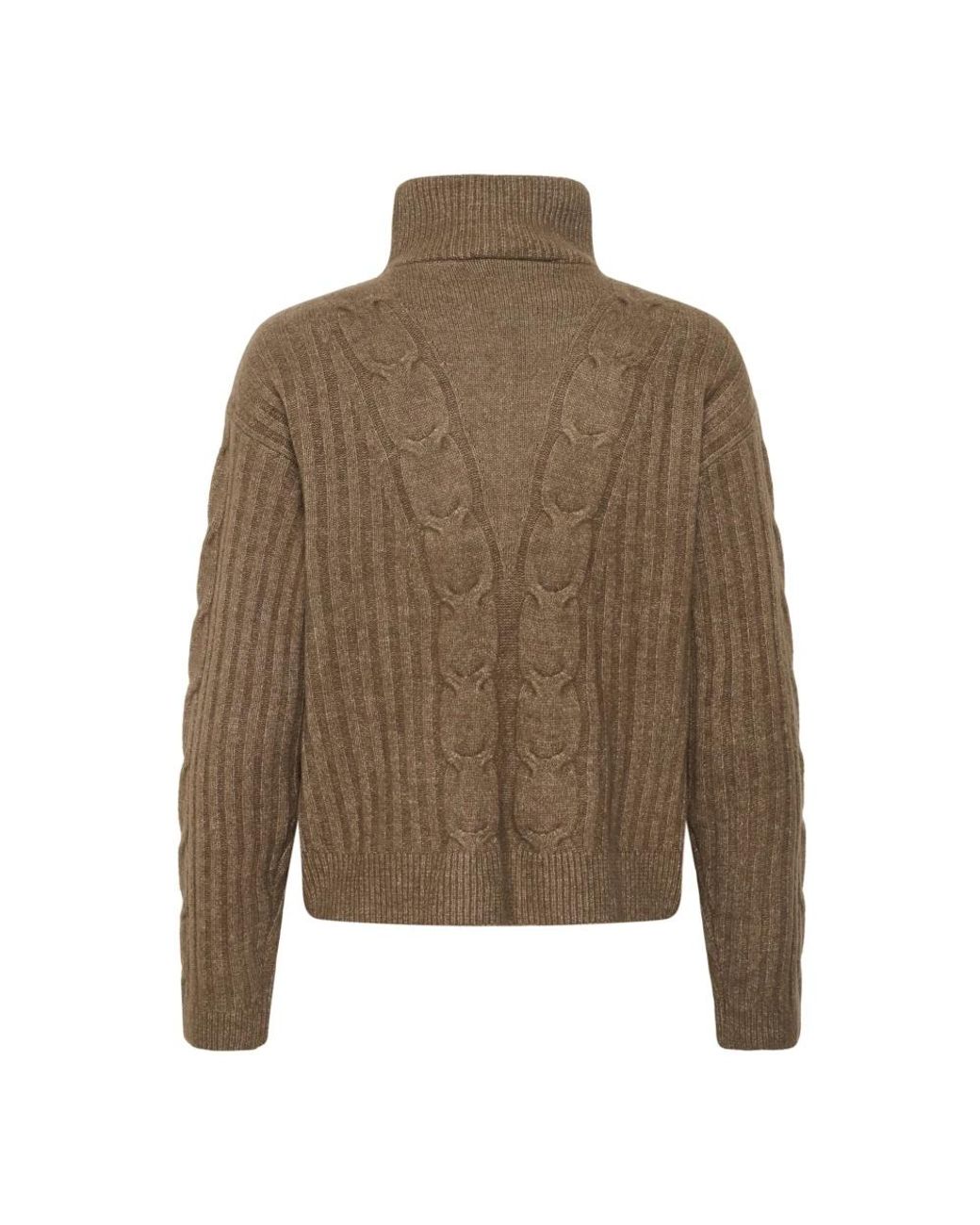 Cream Brown Strickware