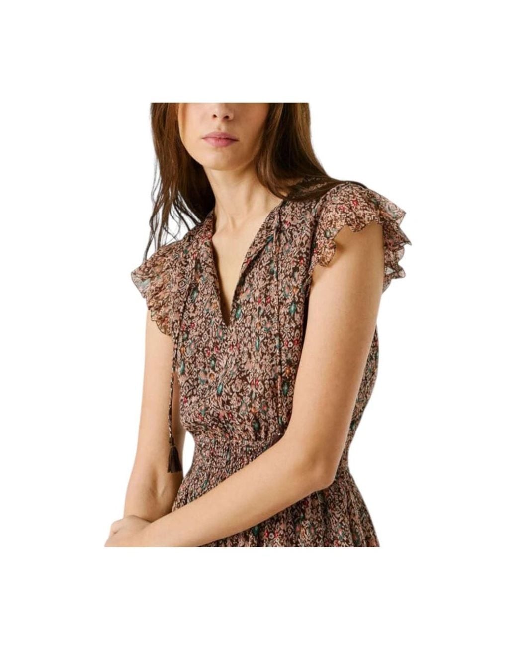 Pepe Jeans Brown Short Dresses