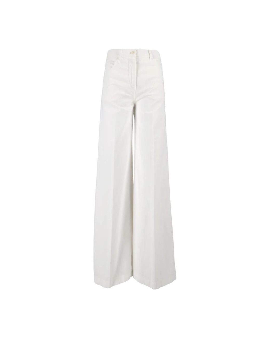 Aspesi White Wide Trousers