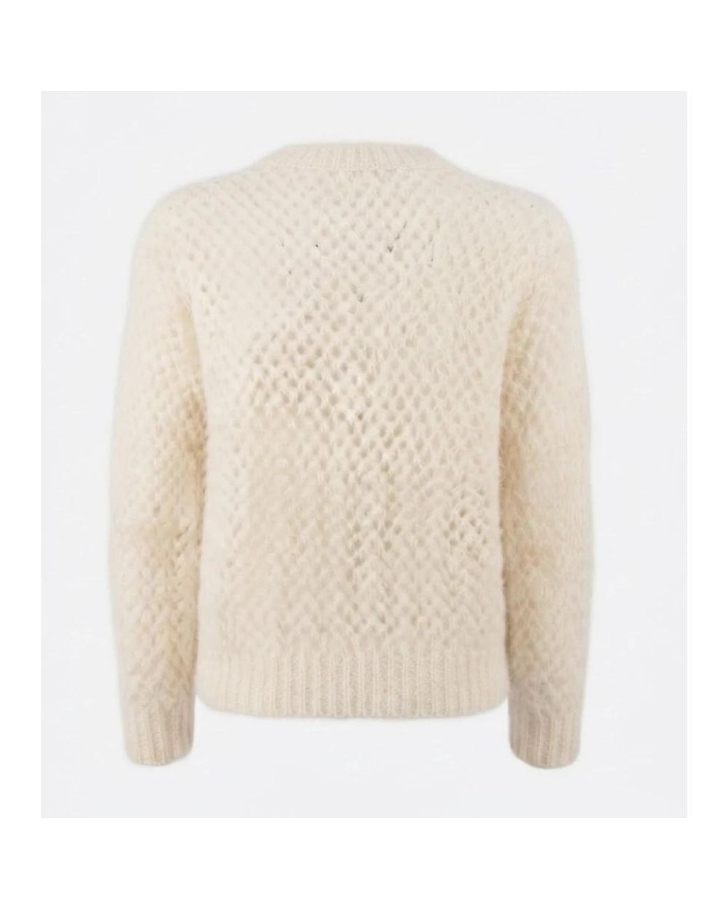 Panicale White Round-Neck Knitwear