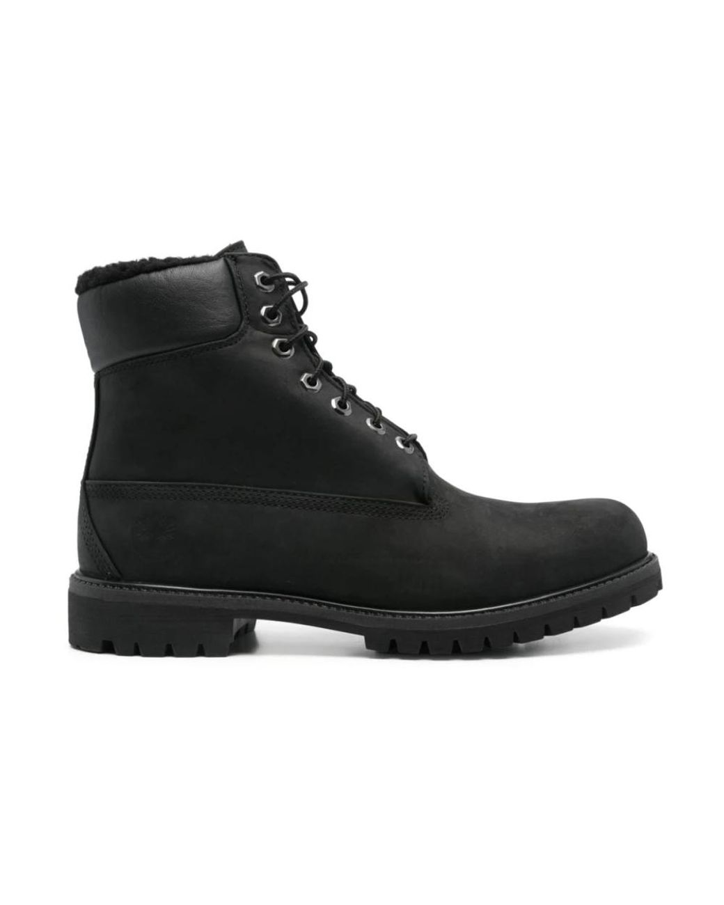 Timberland Black Lace-Up Boots for men