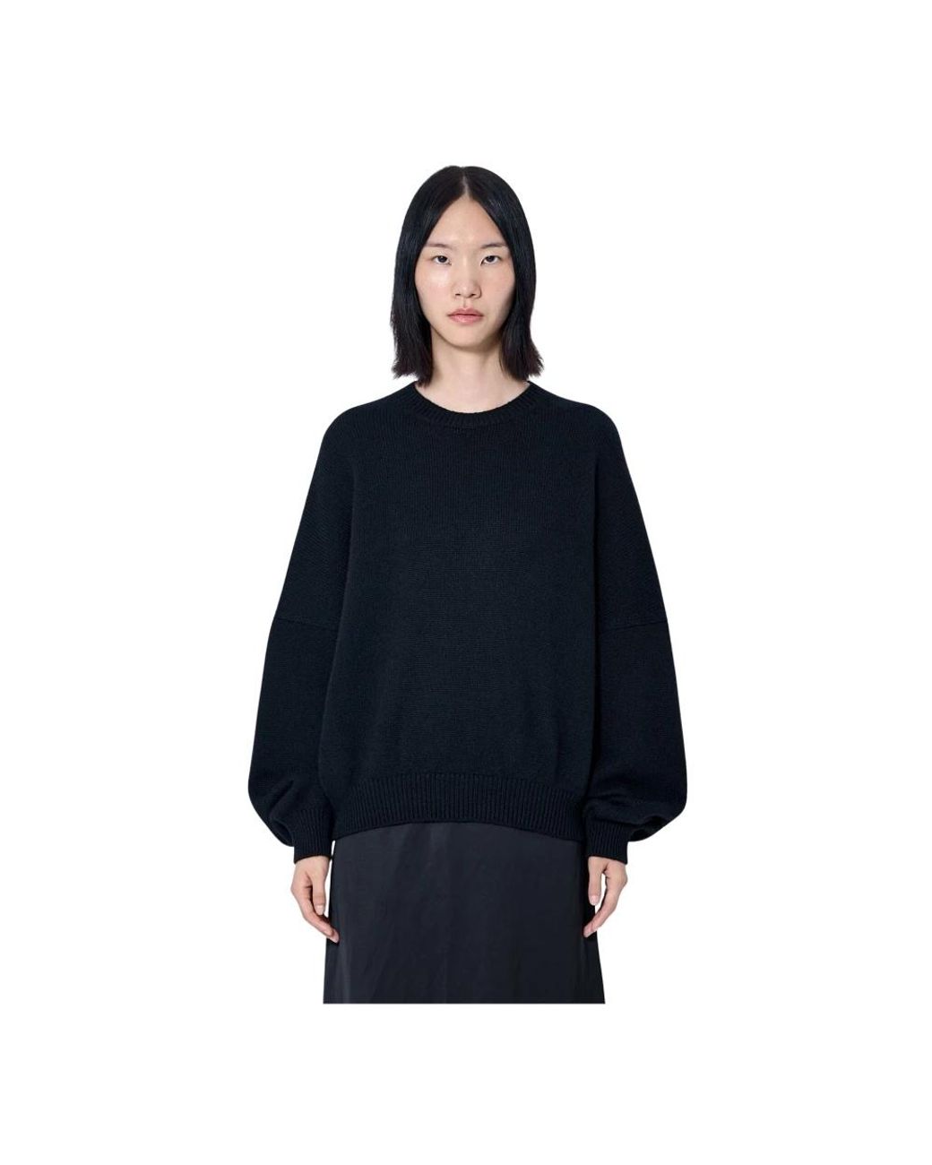 Khaite Blue Round-Neck Knitwear