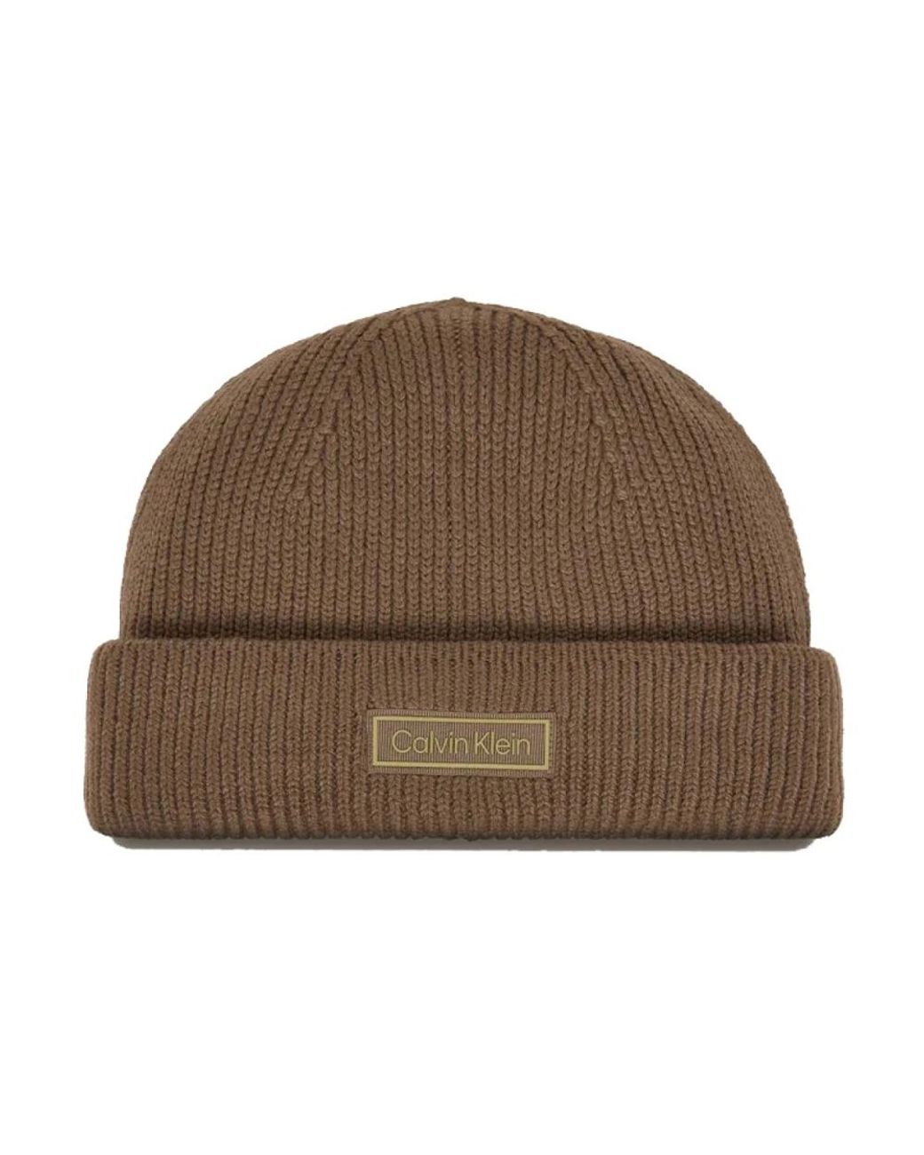 Calvin Klein Patch Chunky Rib Cotton in het Brown voor heren