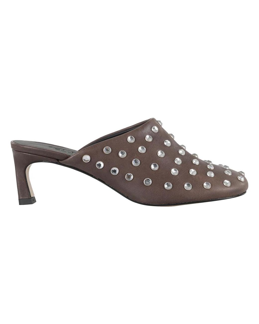 Tela Brown Rhinestone Mule
