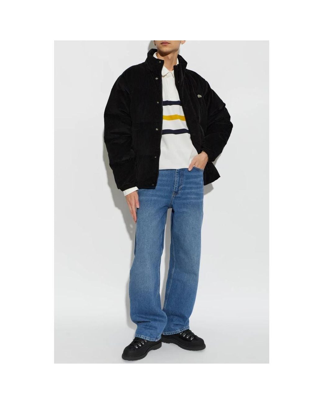 Lacoste Gesteppte Jacke Mit Logo-Patch in Black für Herren