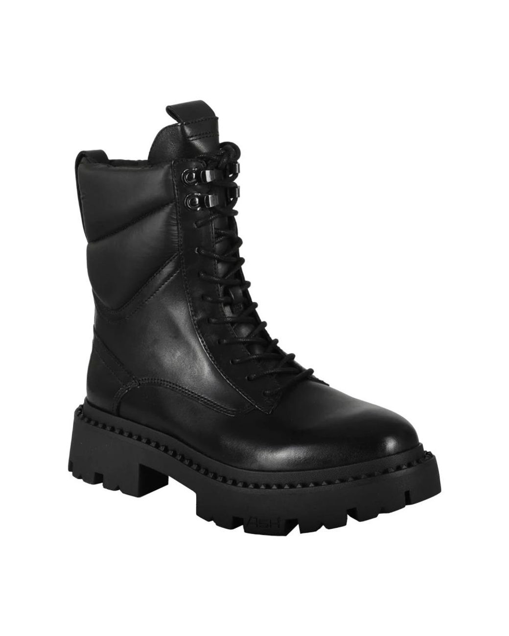 Ash Black Lace-Up Boots