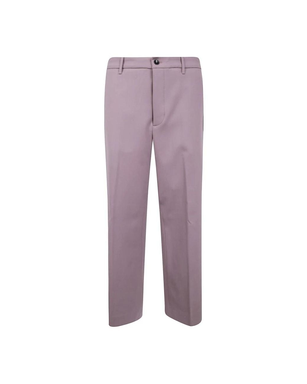 Nine:inthe:morning Purple Straight Trousers for men