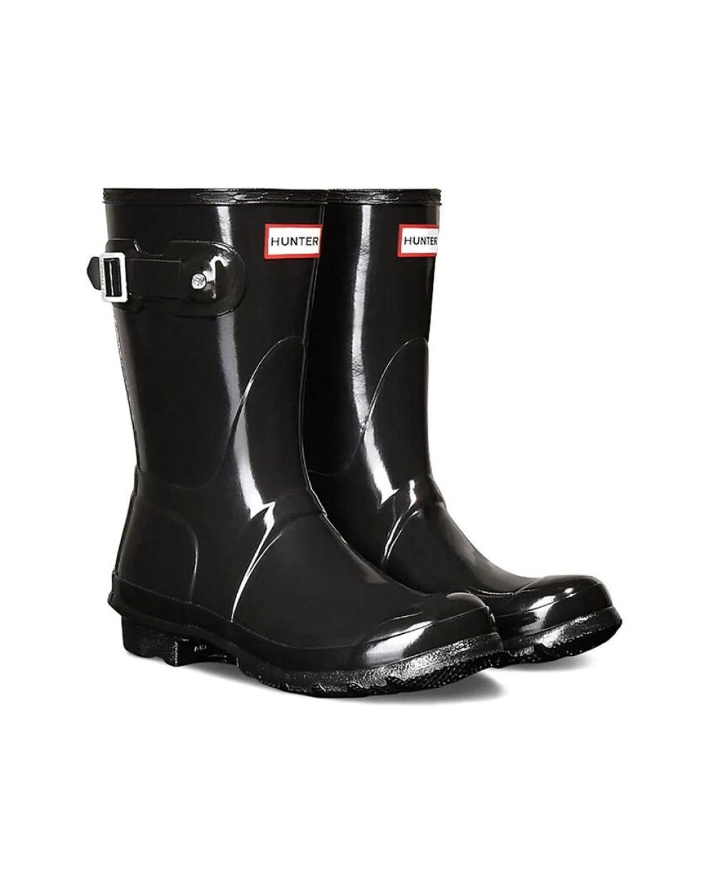 Hunter Black Shoes Red Boots