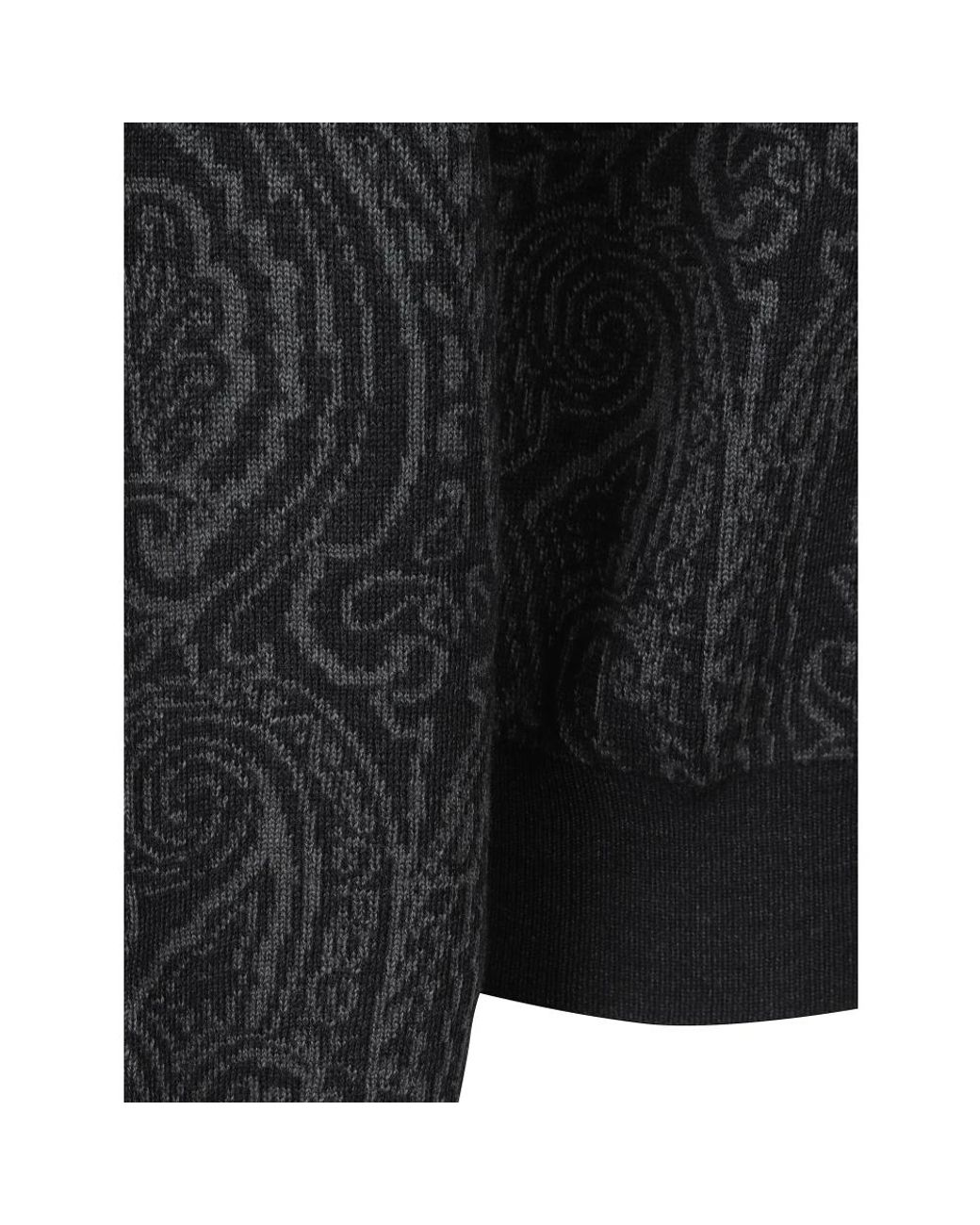 Etro Gray Round-Neck Knitwear for men