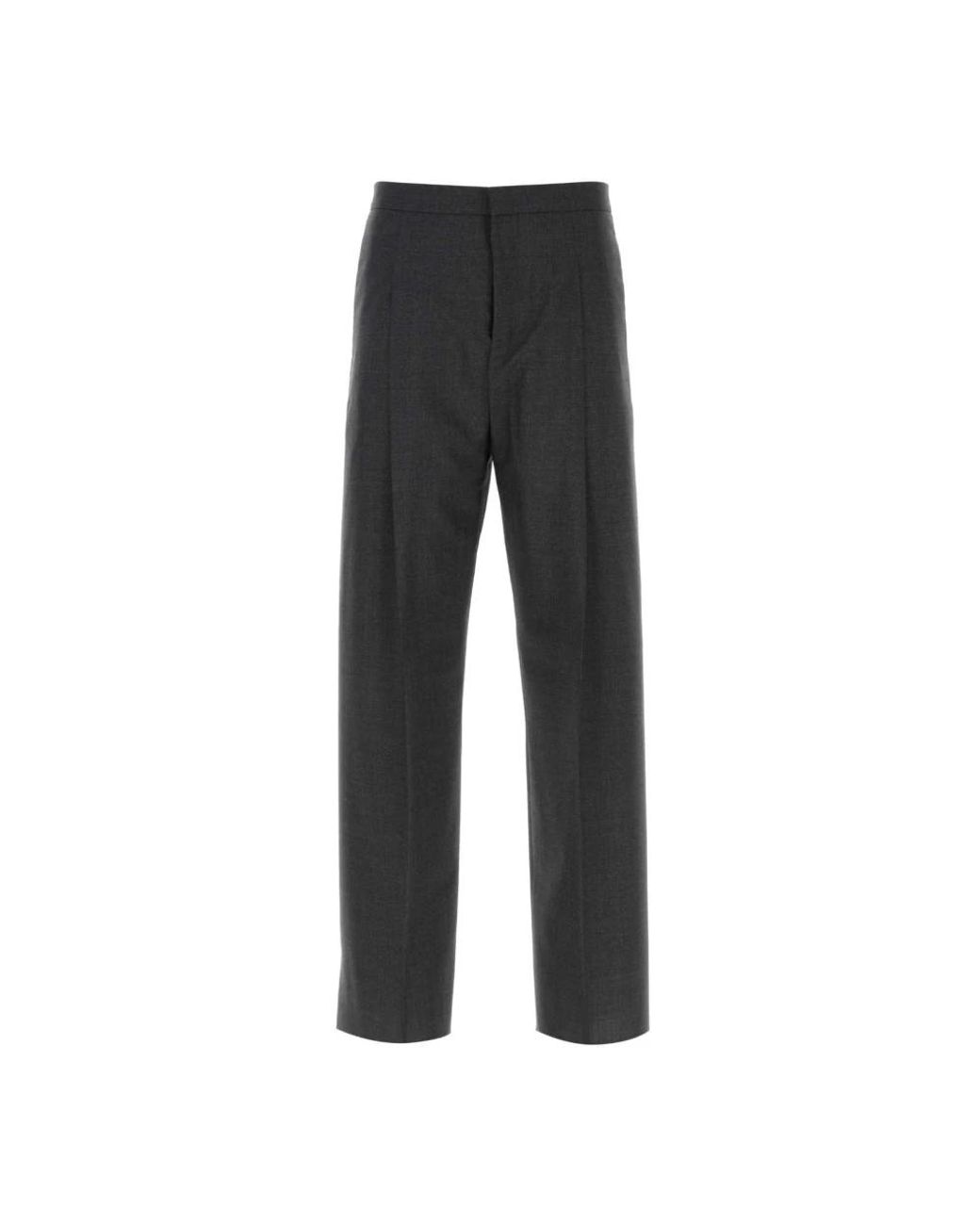 Givenchy Broeken ,Grijs ,Leer Straight Broeken in het Black