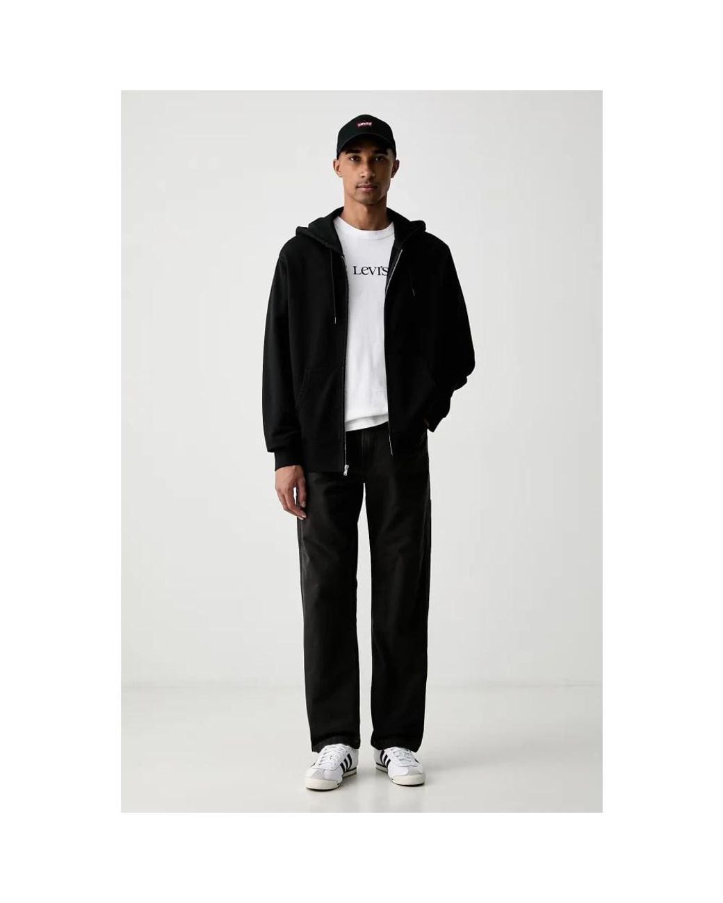 Straight Jeans Levi's de hombre de color Black