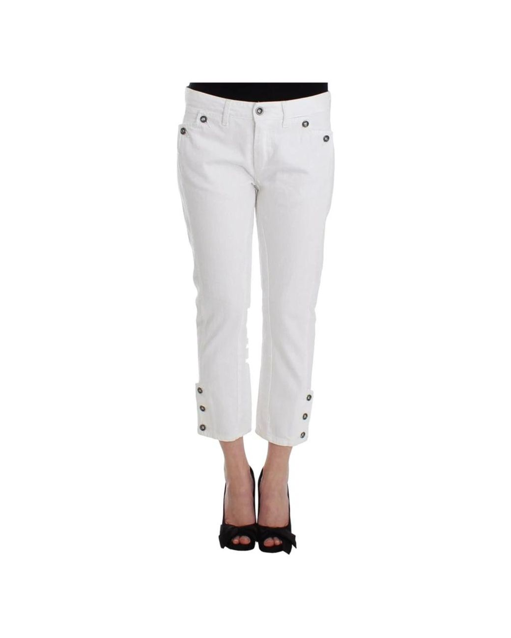 Ermanno Scervino Gray Cropped Trousers