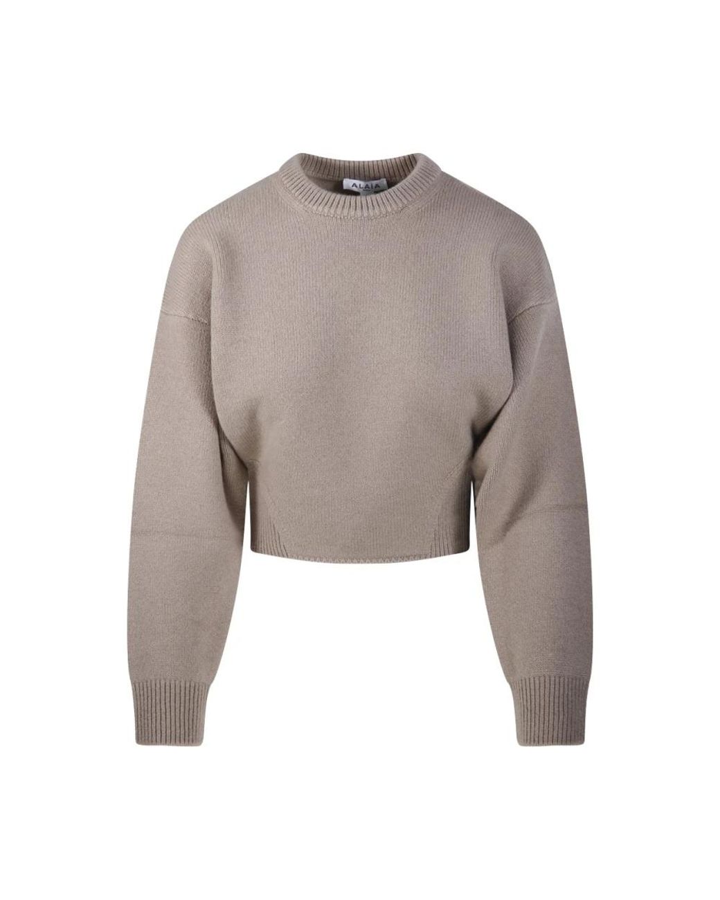 Alaïa Gray Round-Neck Knitwear