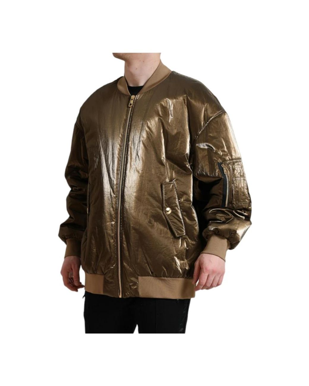 Dolce & Gabbana Brown Bomber Jackets for men