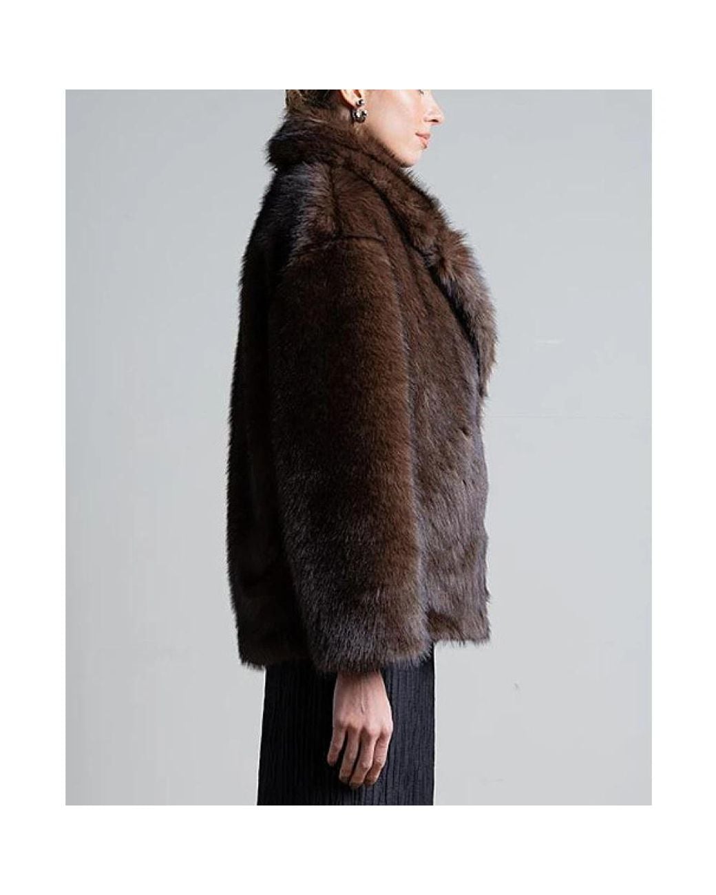 Kaos Black Faux Fur & Shearling Jackets