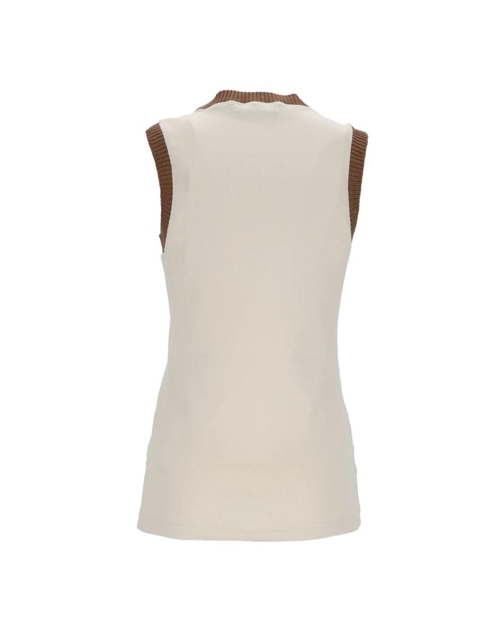 Fabiana Filippi Natural Sleeveless Tops
