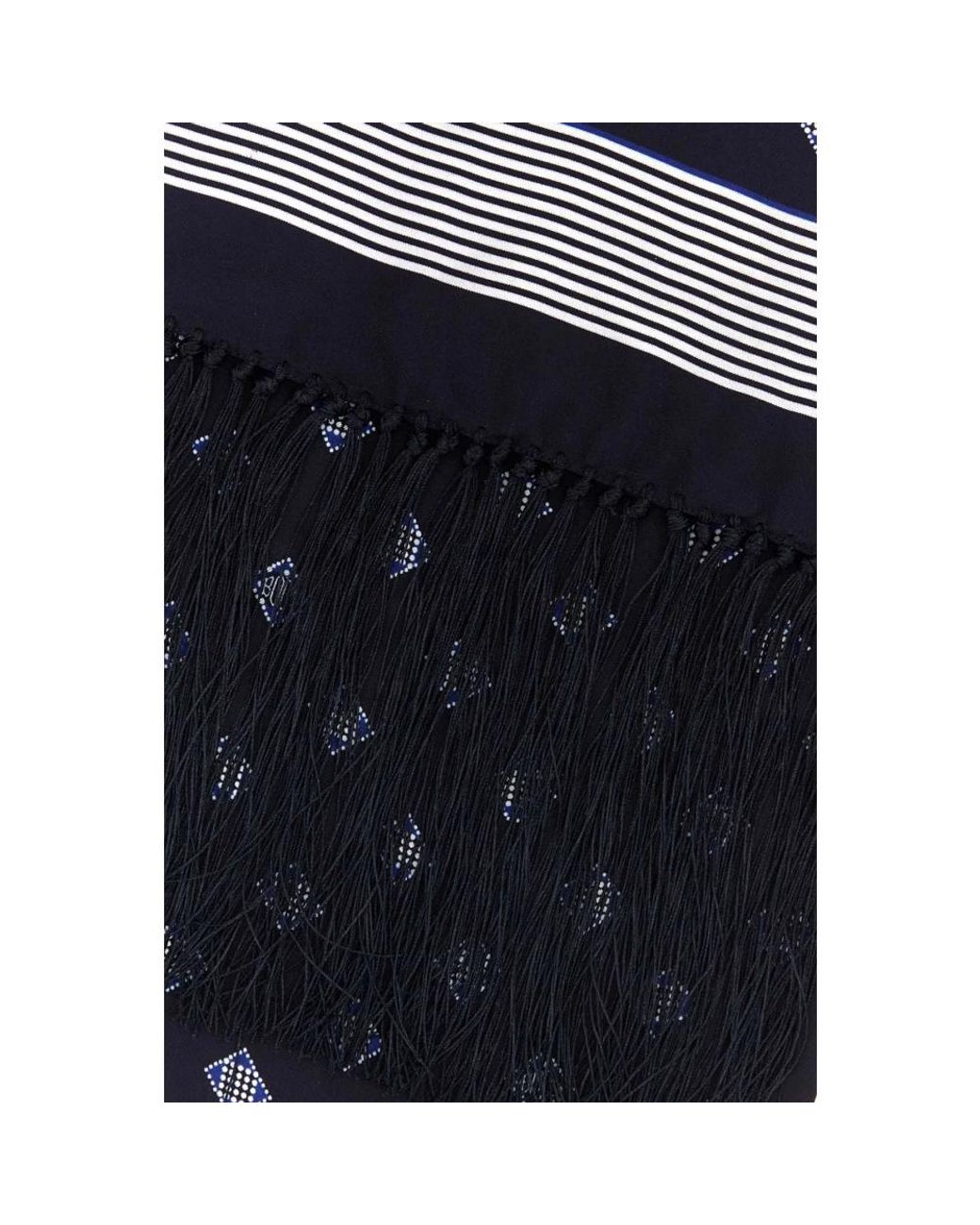 Bode Black Silky Scarves for men