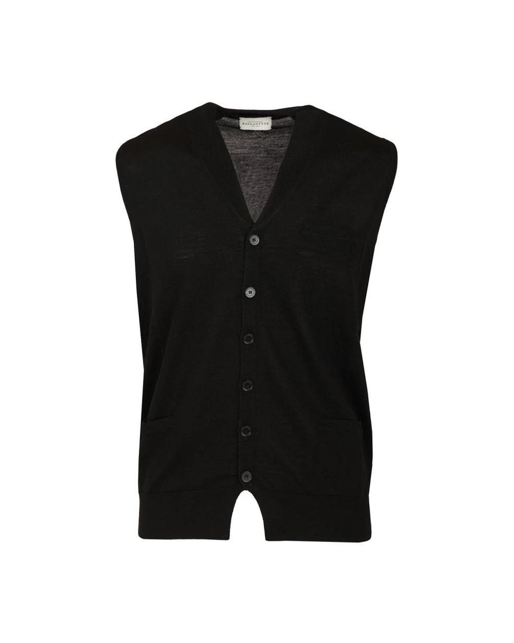 Ballantyne V-Hals Vest in het Black voor heren