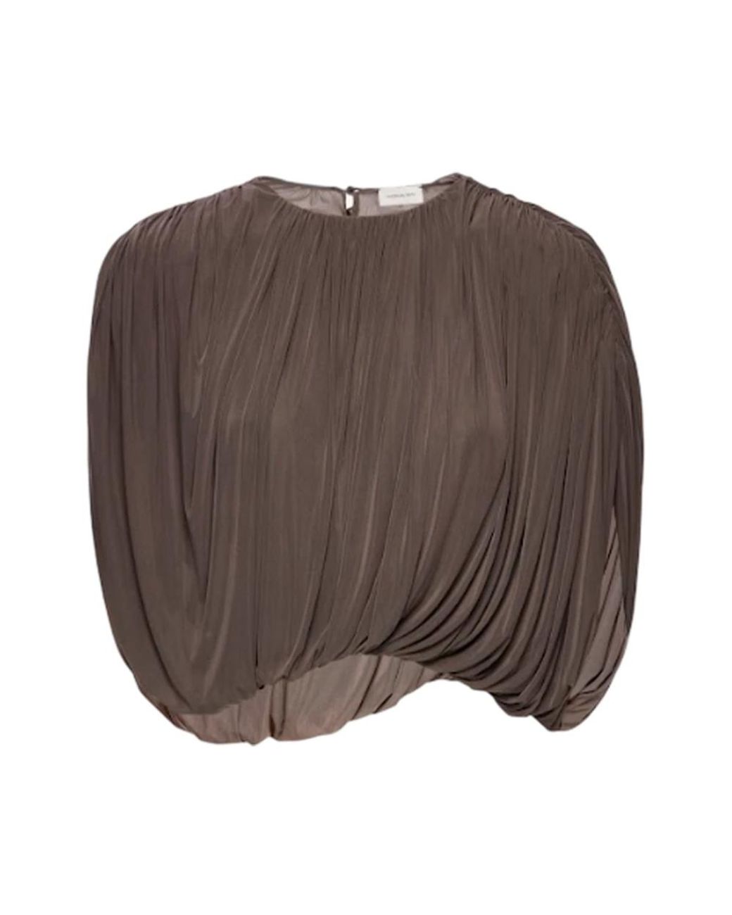 Magda Butrym Overhemden ,Bruin ,Gedrapeerde Jersey Top in het Brown