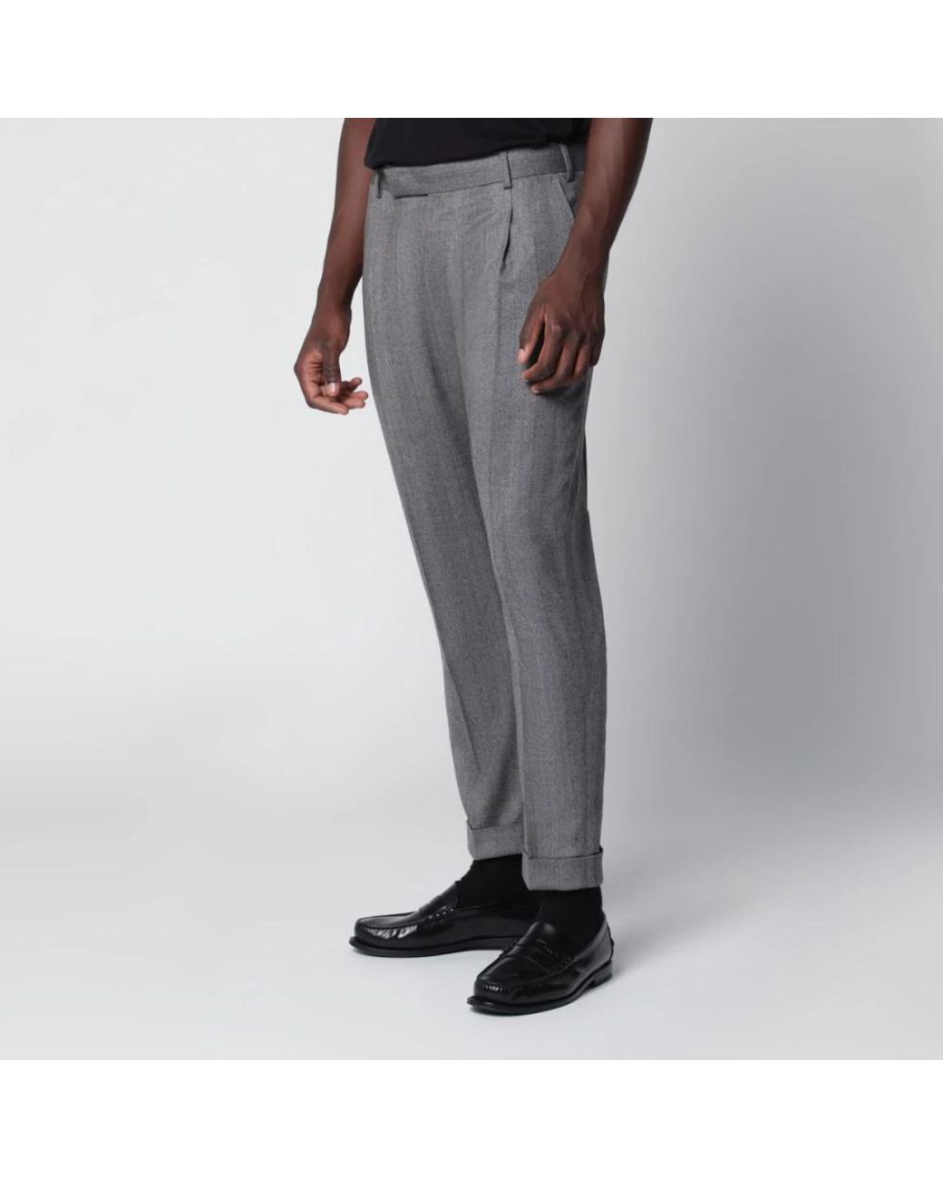 PT Torino Gray Suit Trousers for men