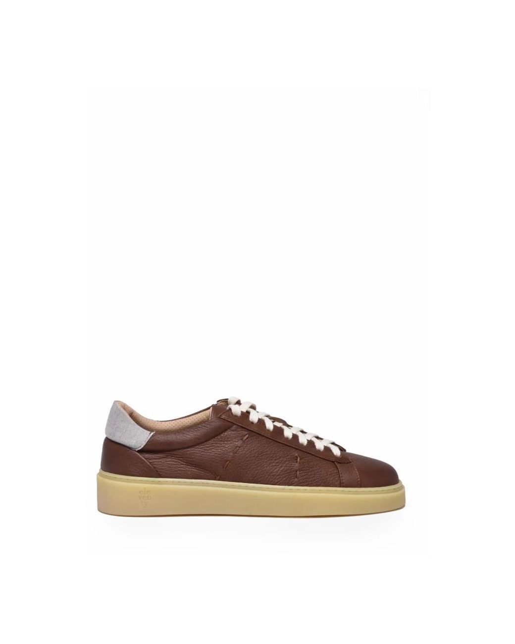 Eleventy Leather Sneaker in Brown für Herren