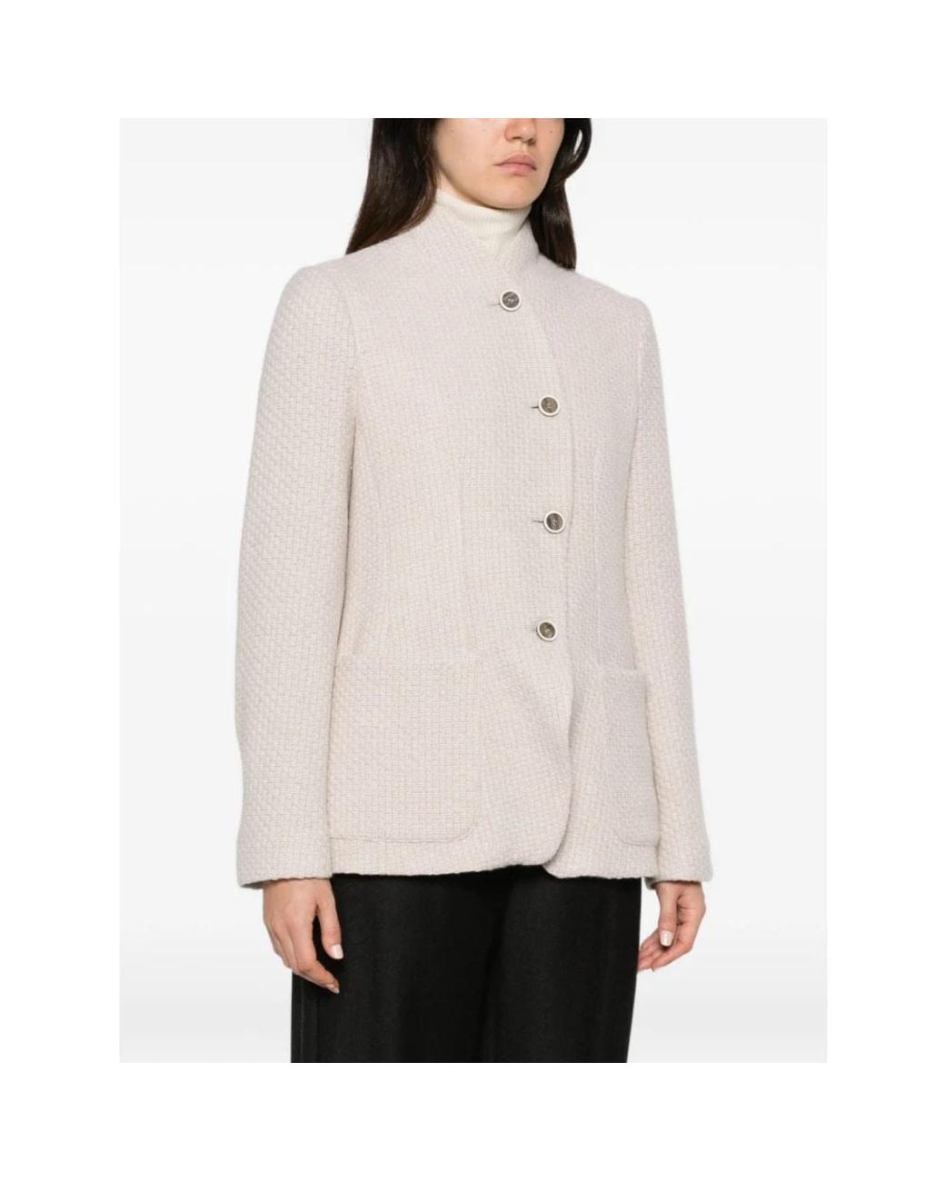 Emporio Armani White Tweed Jackets