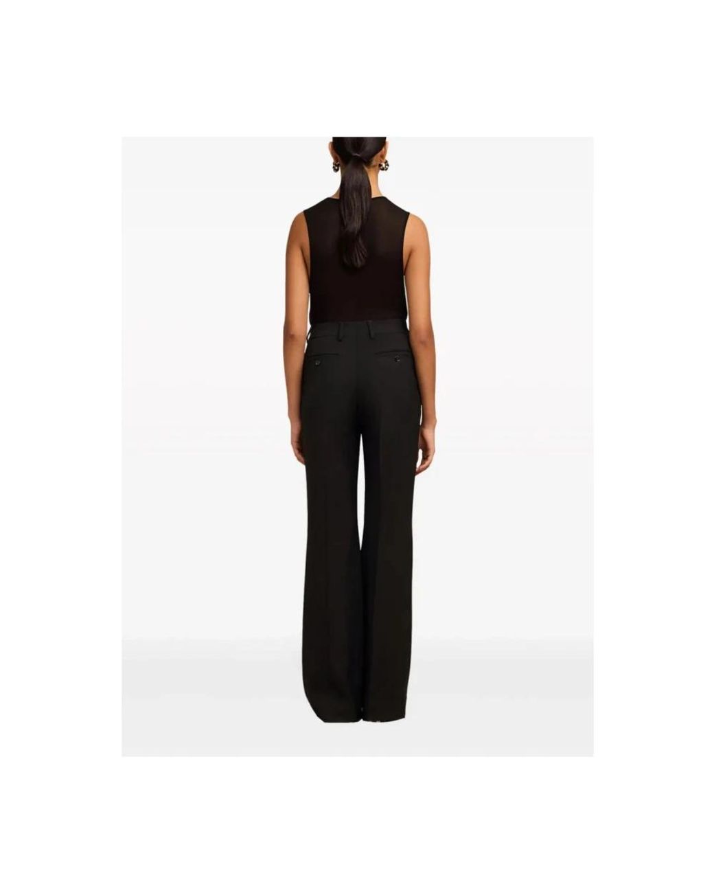 AMI Black Wide Trousers