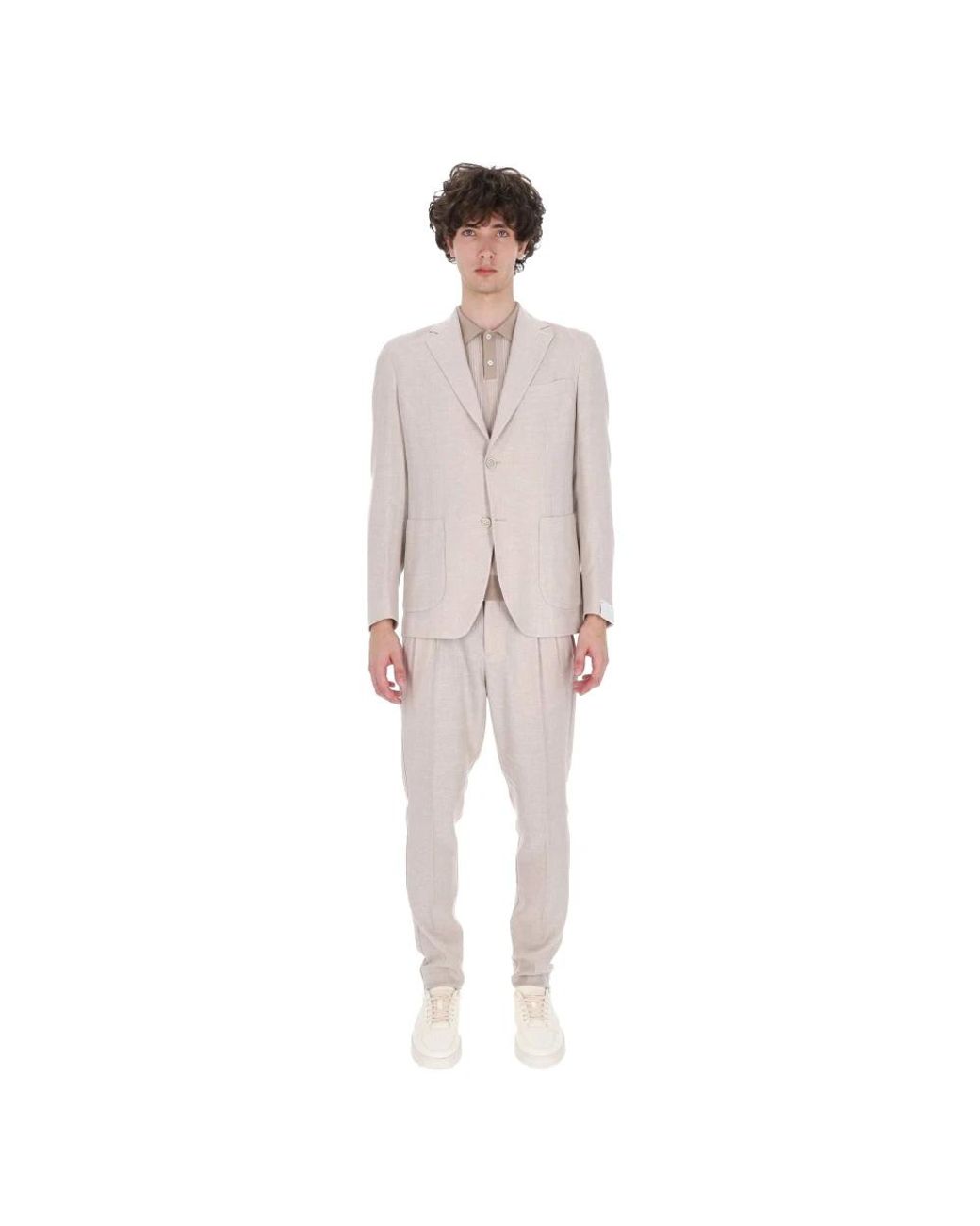 Eleventy Pink Single Breasted Suits for men