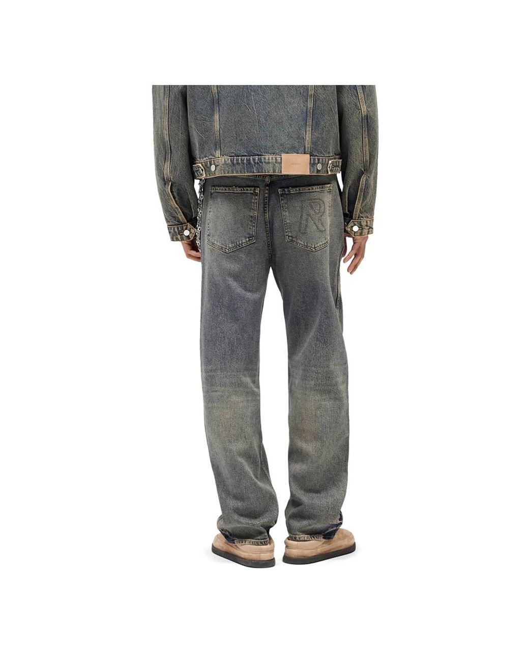 Represent Gray Loose Fit Jeans for men