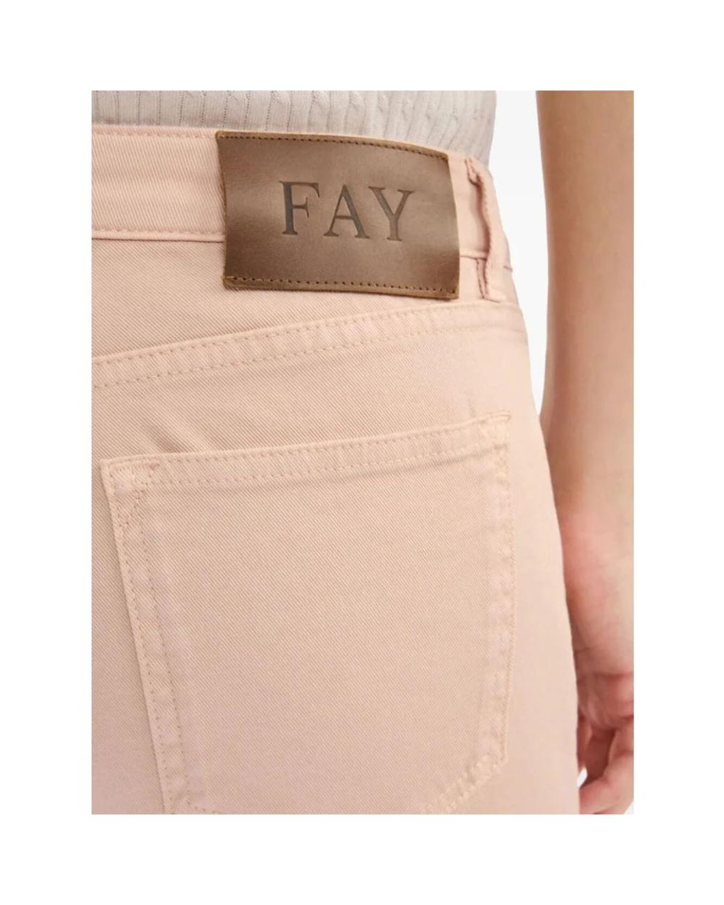 Fay Pink Cropped Trousers