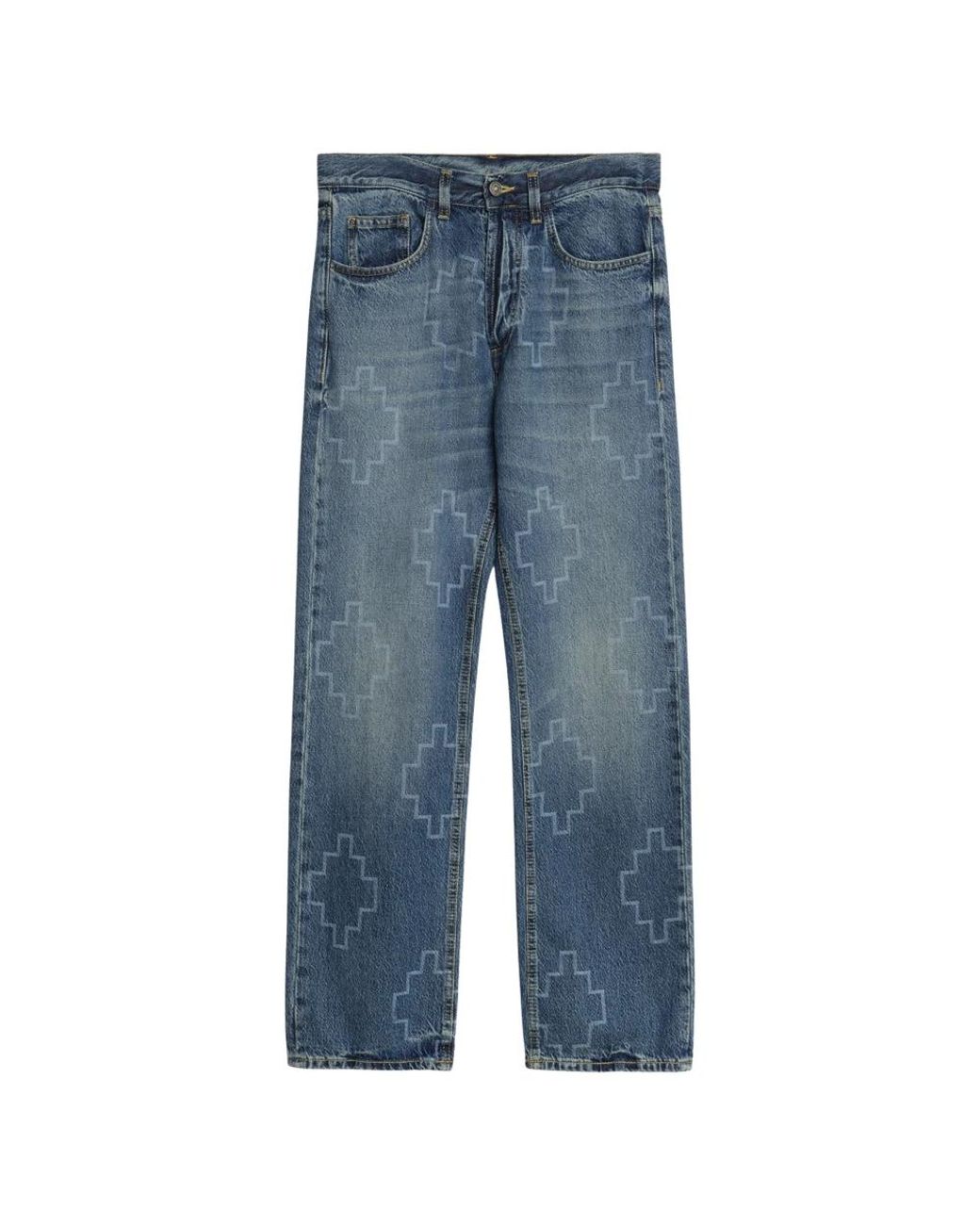 Marcelo Burlon Blue Straight Fit Jeans for men