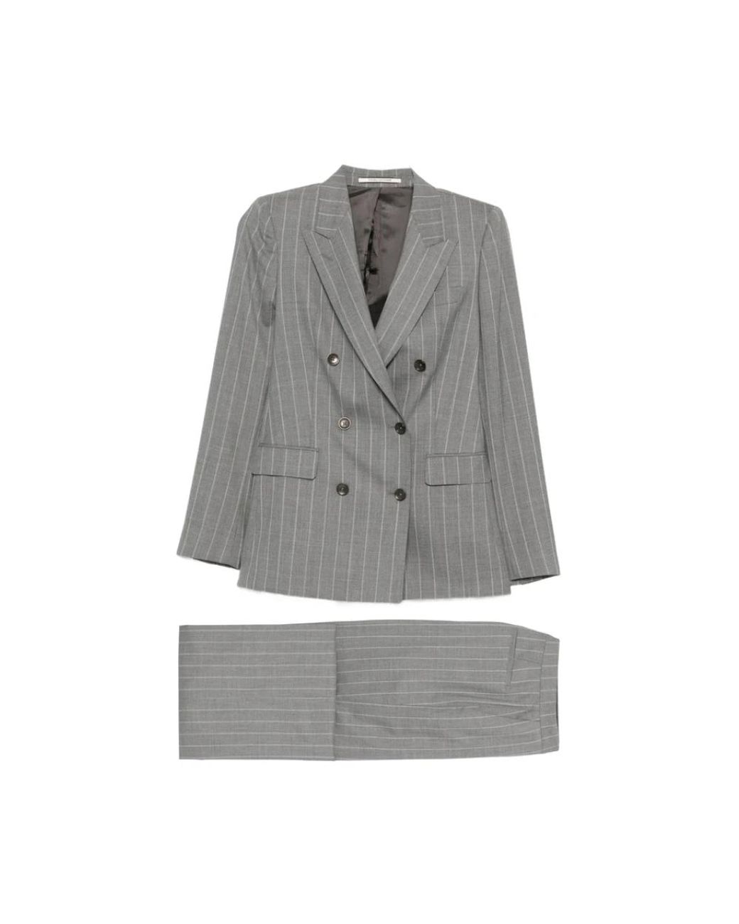 Tagliatore Gray Double Breasted Suits