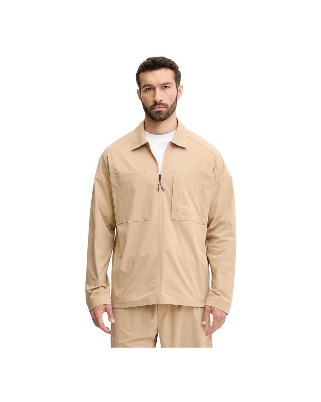 Hummel Jassen ,Polyester Lichte Jas in het Natural voor heren