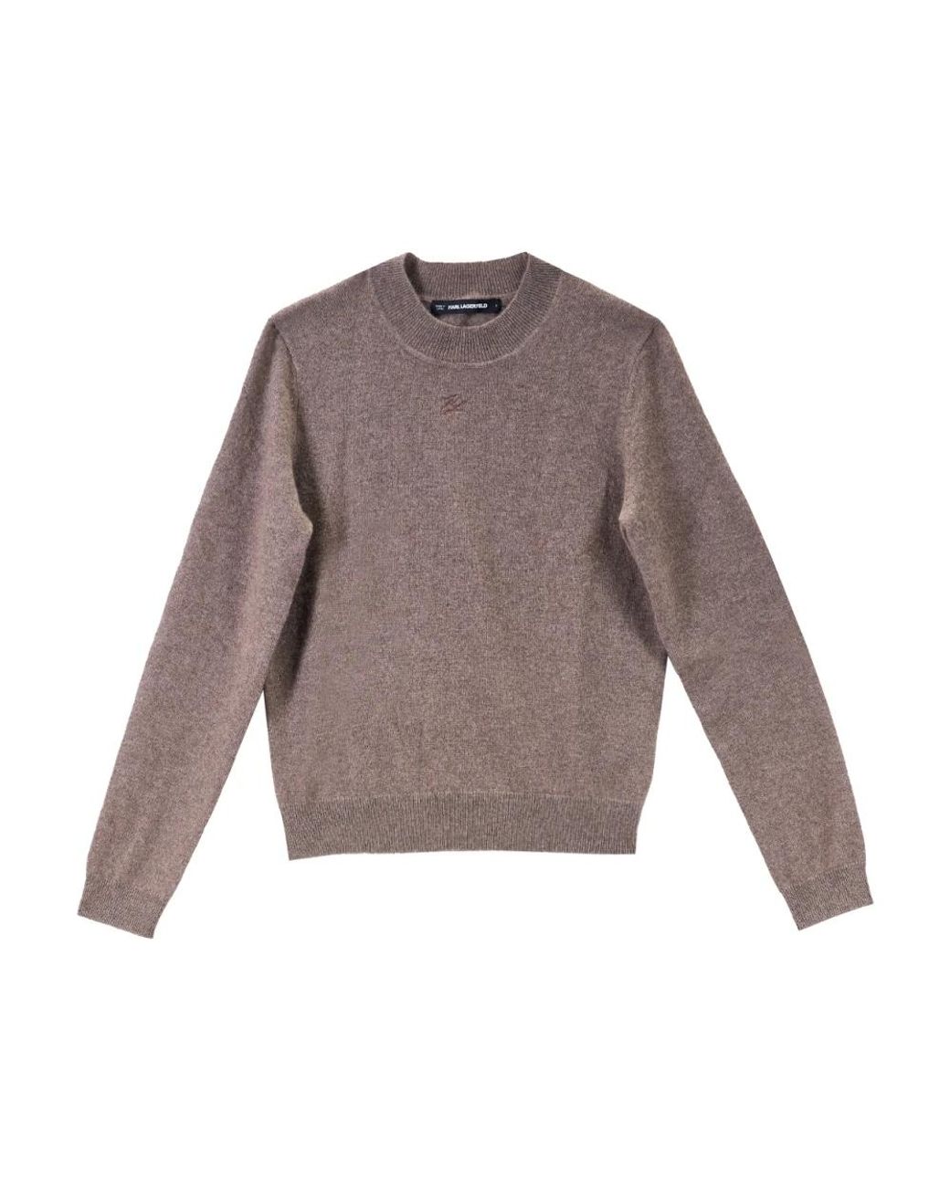Karl Lagerfeld Gray Round-Neck Knitwear