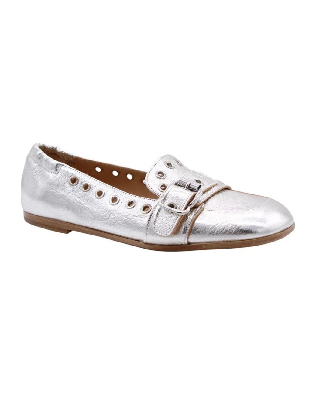 Laura Bellariva White Ballerina Shoes