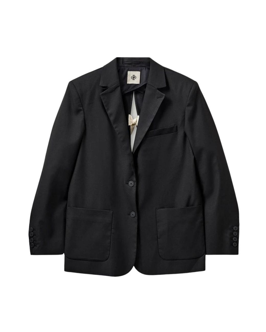 THE GARMENT Jassen ,Zwart ,Strikblazer Met Gebogen Mouwen in het Black