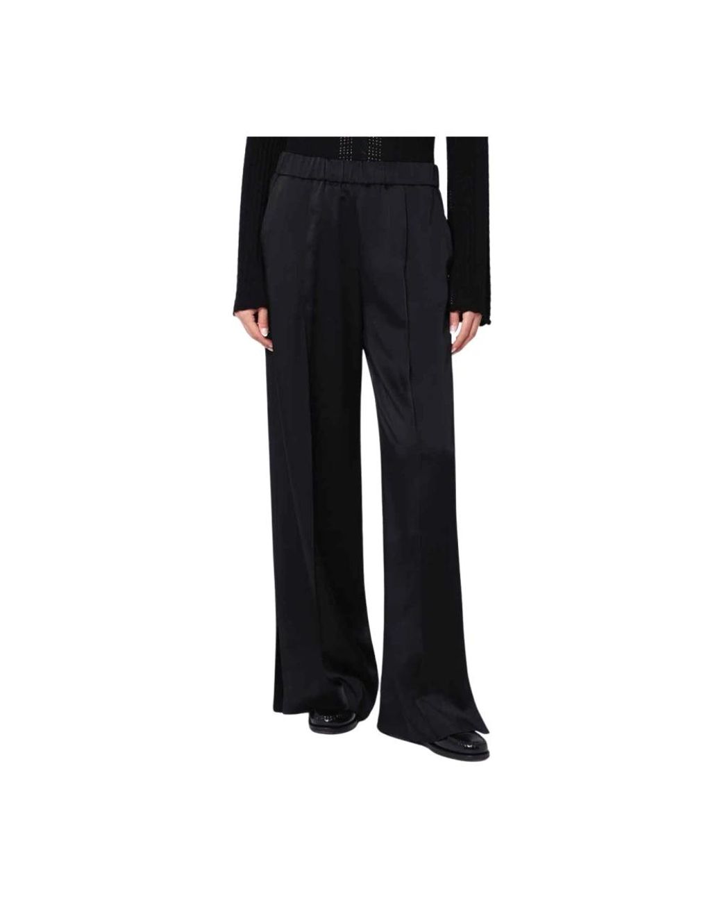 Jil Sander Black Wide Trousers