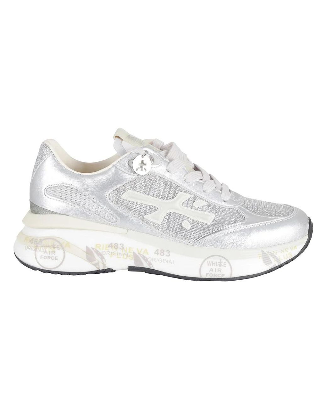Premiata White Moerund 8084 Side-Logo Polyester Sneakers