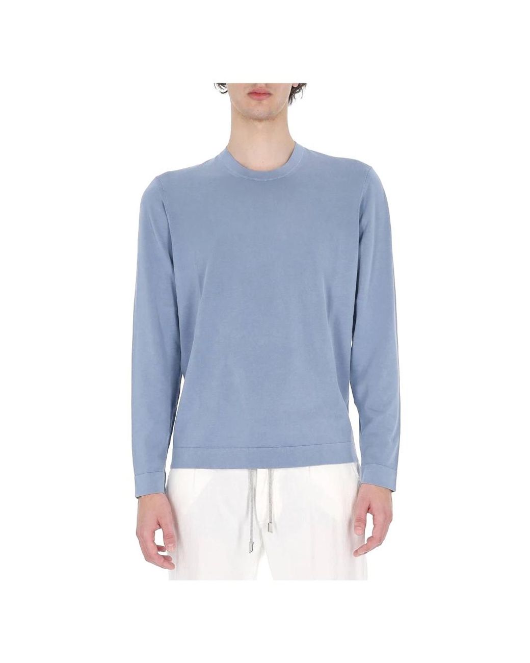 Drumohr Blue Long Sleeve Tops for men