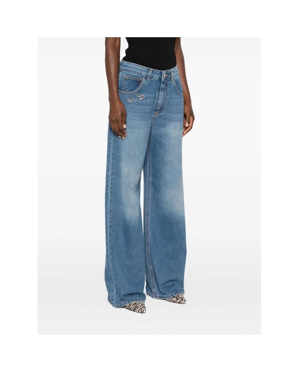 SIMONA CORSELLINI Blue Wide Jeans