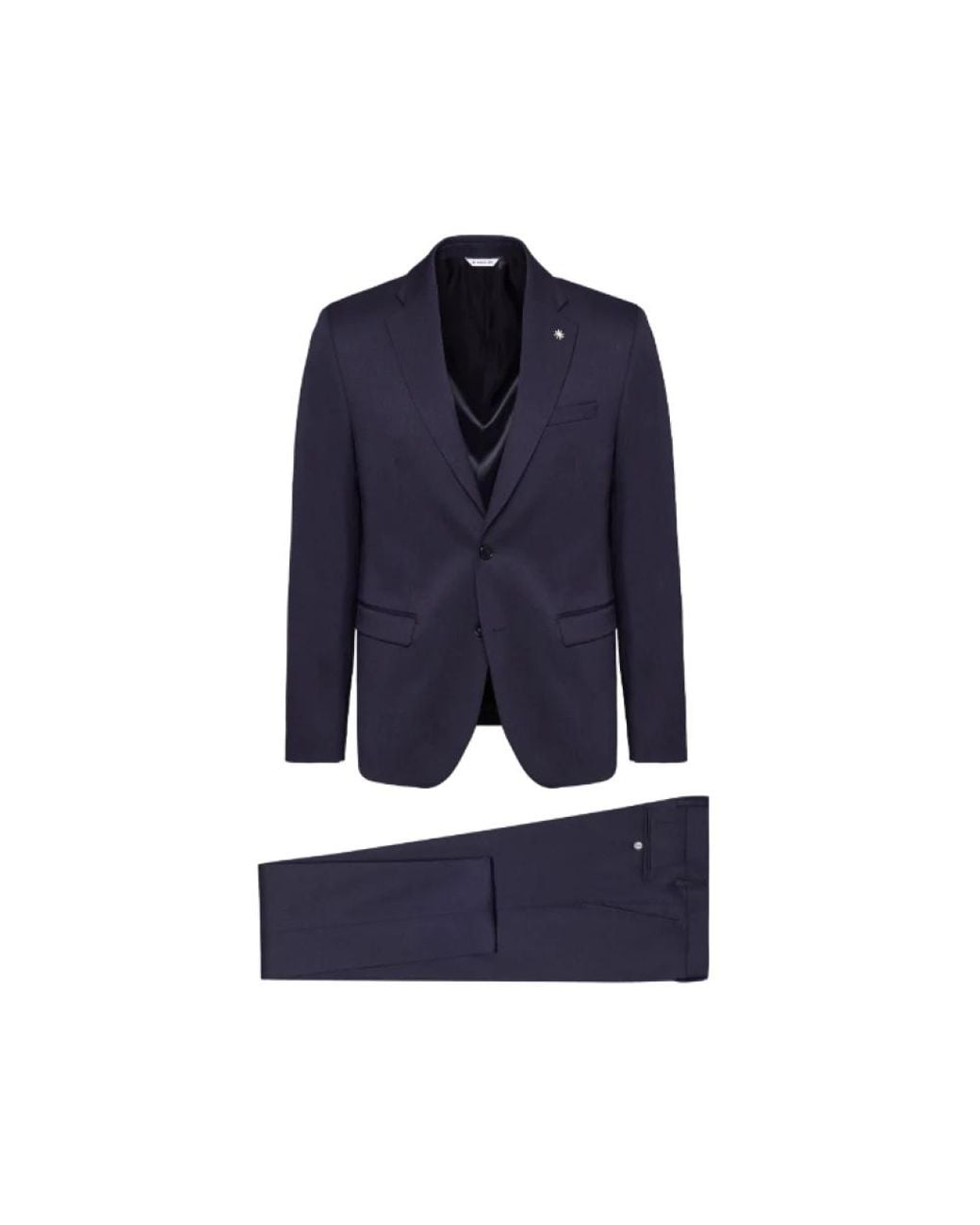 Manuel Ritz Blue Single Breasted Suits for men