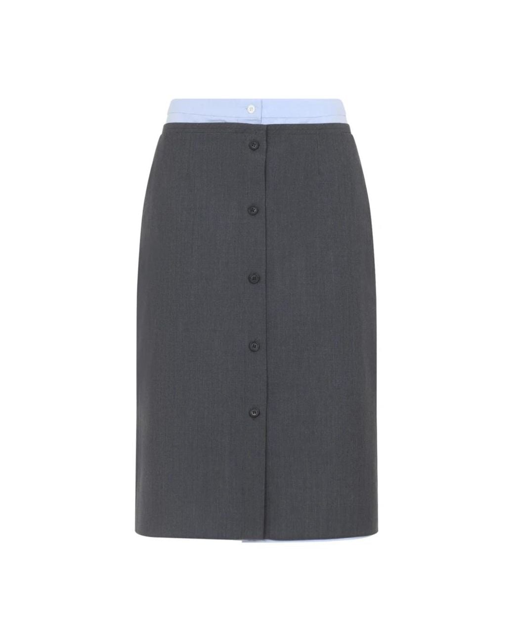 Prada Gray Midi Skirts