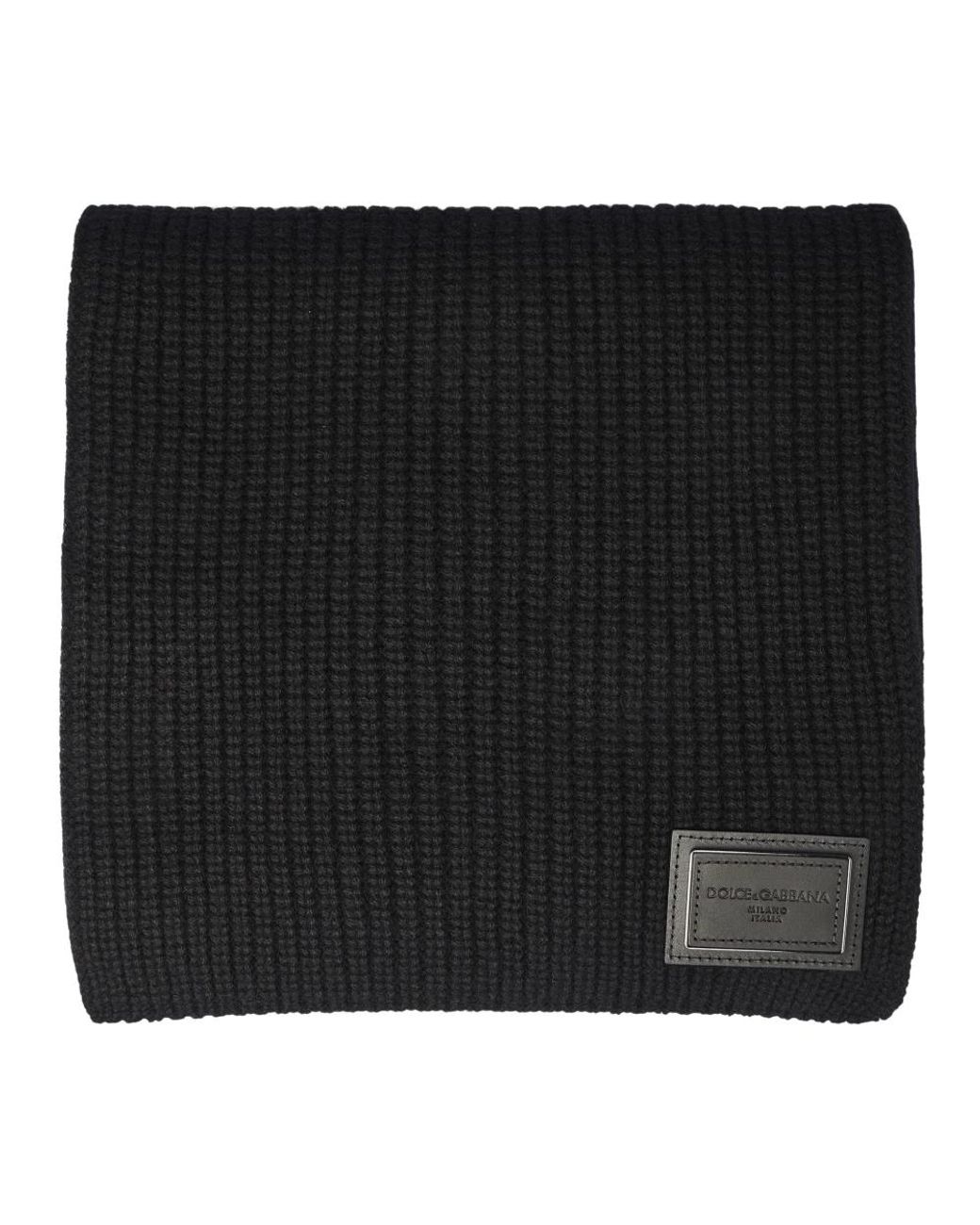 Dolce & Gabbana Patch Gebreide Sjaal in het Black voor heren