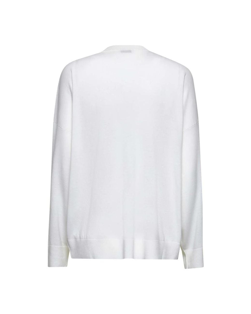 Brunello Cucinelli White Round-Neck Knitwear