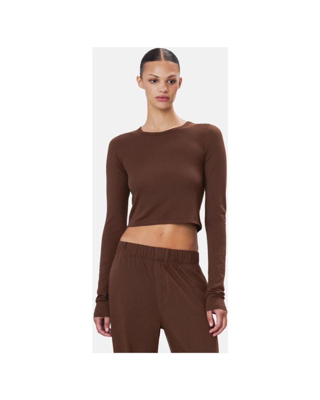 ÉTERNE Brown Long Sleeve T-Shirts