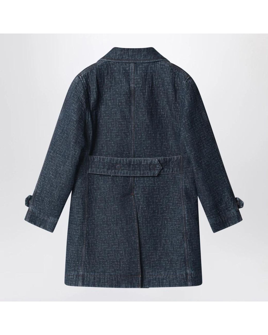 Double-Breasted Coats Fendi de color Blue