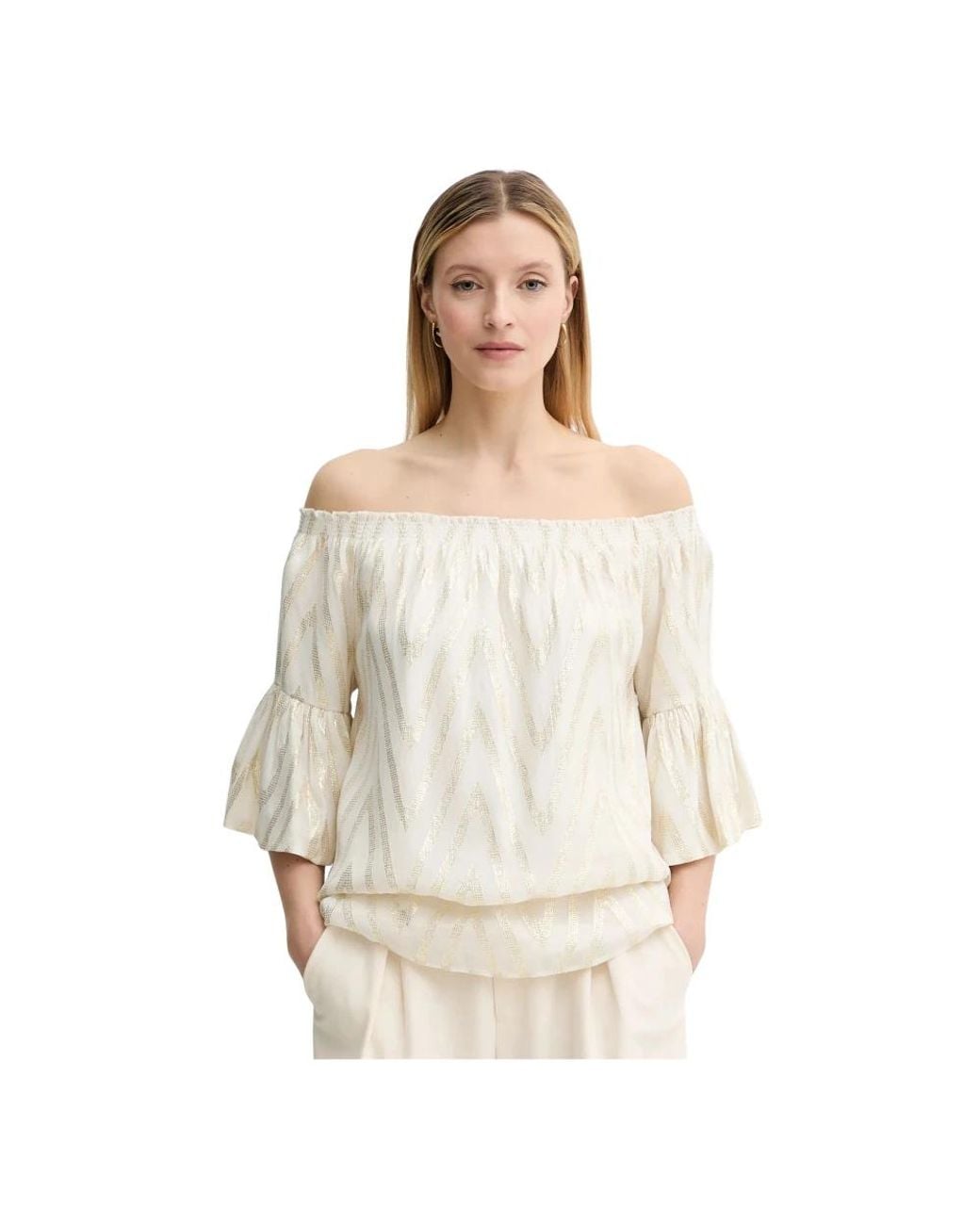 Bruuns Bazaar Overhemden ,Carlis Blouse in het White