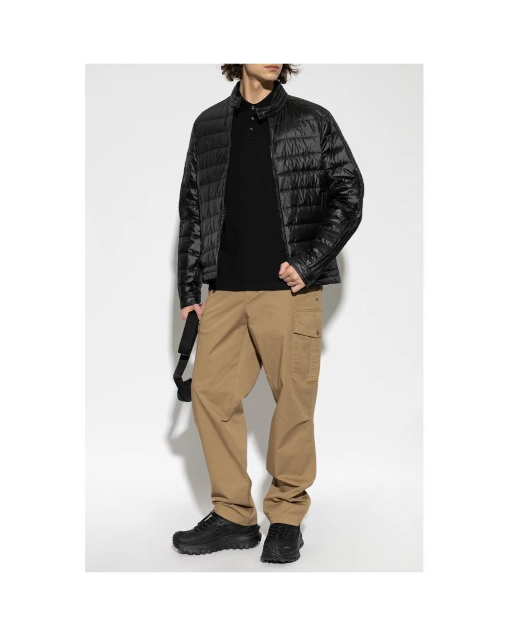 Down Jackets di Moncler in Black da Uomo