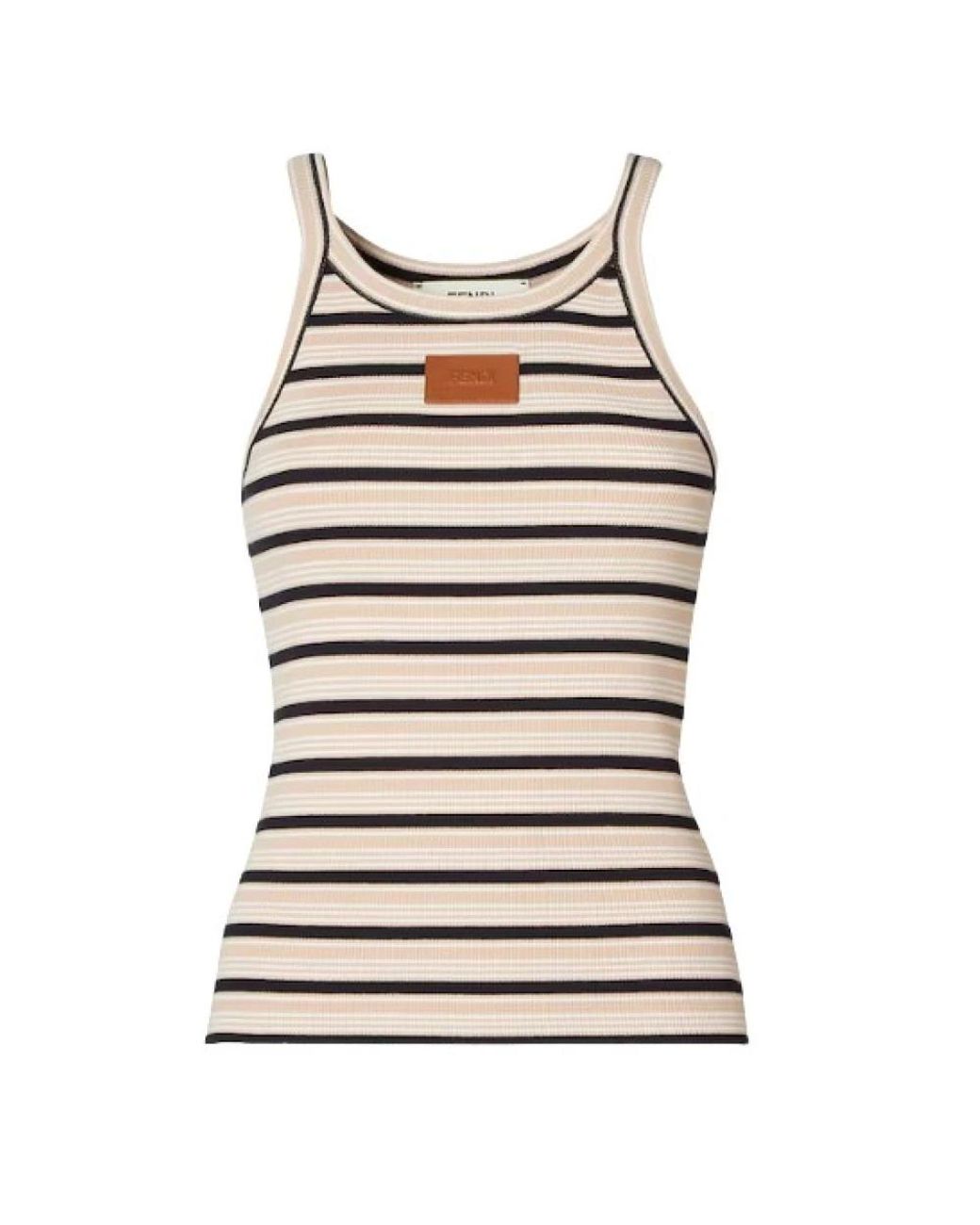 Fendi Brown Sleeveless Tops