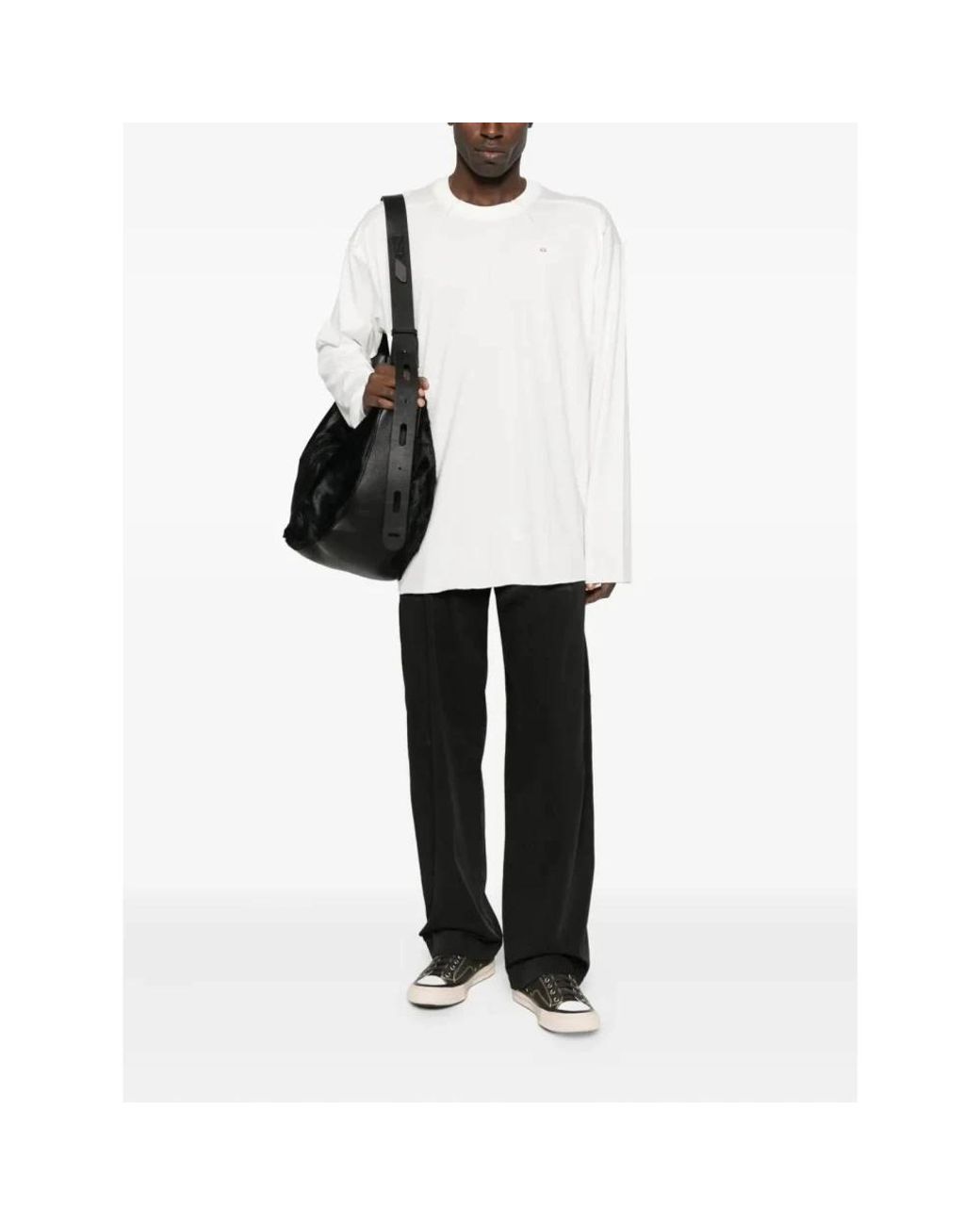 DIESEL White Long Sleeve T-Shirts for men